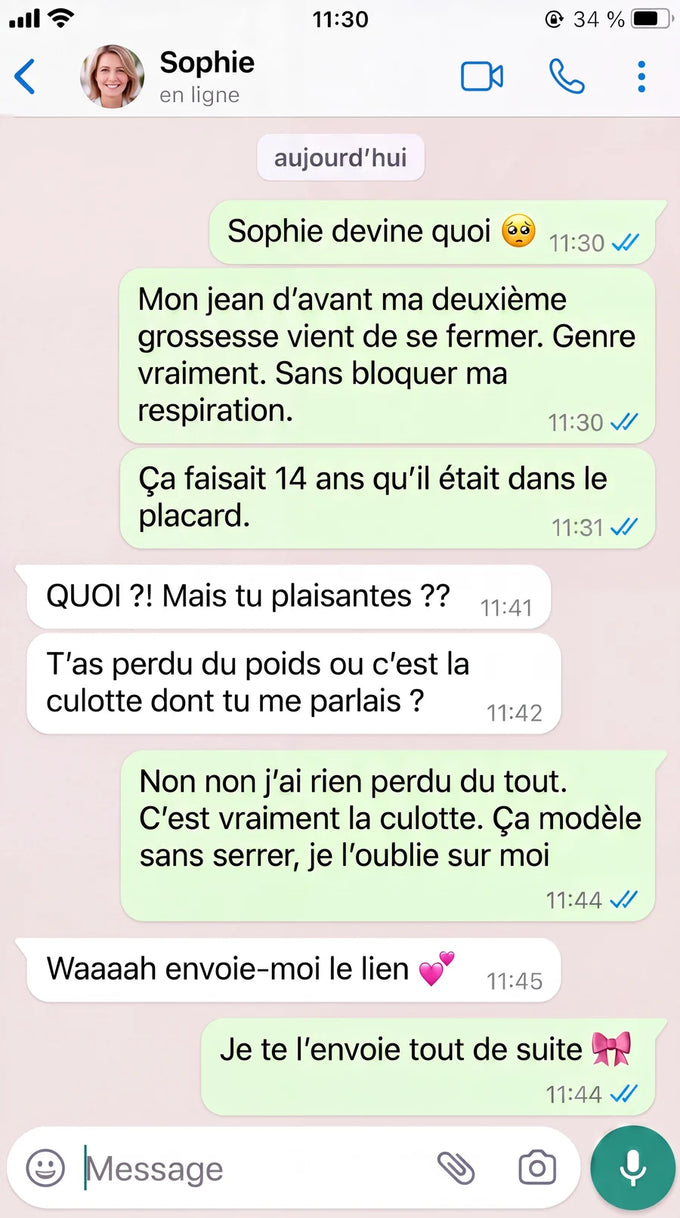 Conversation entre deux amies au sujet de la gaine Era Nova