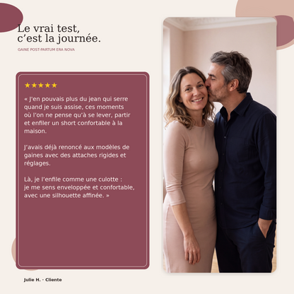 Culotte gainante taille haute post-partum —  bande X et compression 360° - ERA NOVA®
